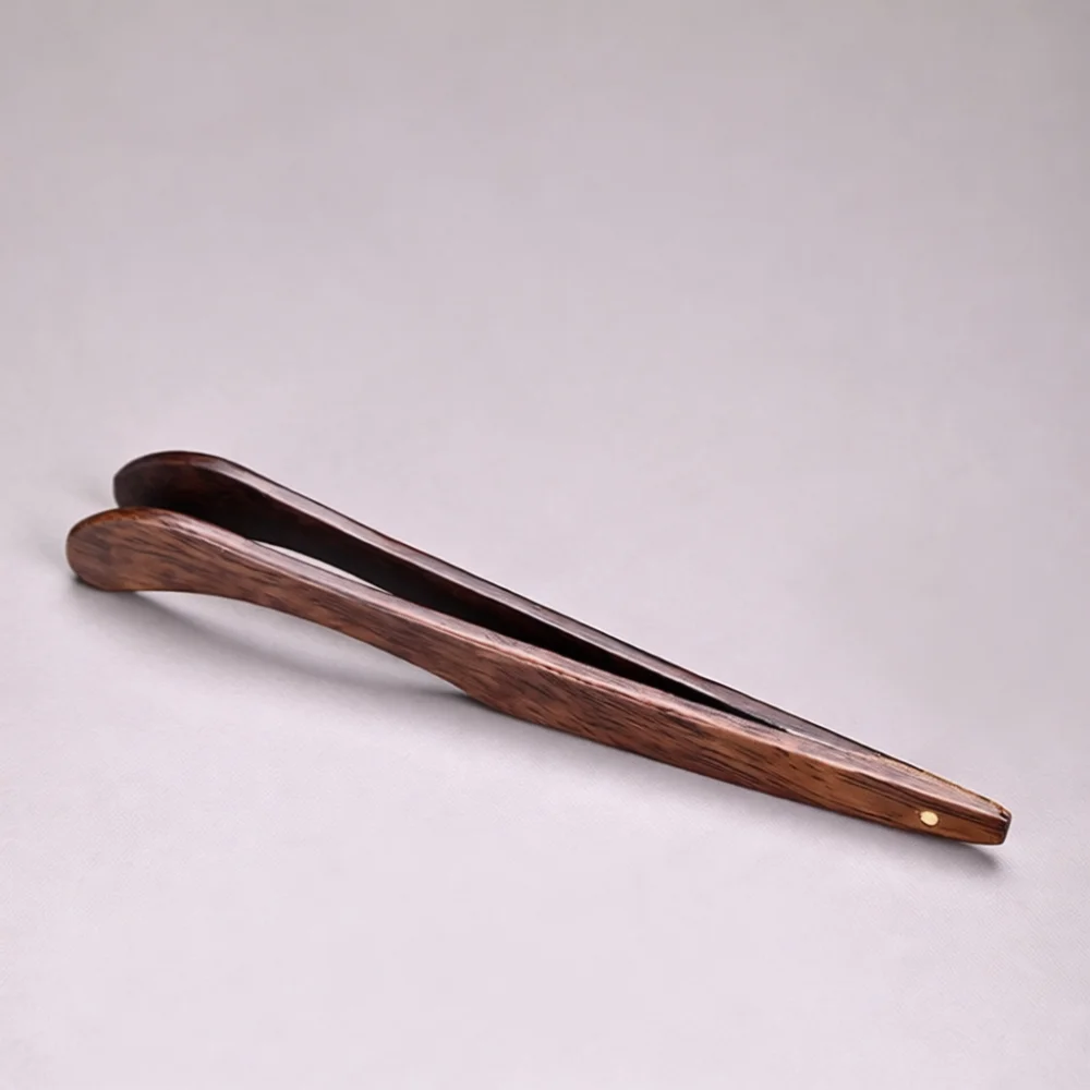 Handmade Rosewood Tea Clip Traditional Teaware Tool Heat Insulated Tongs For Precise Leaf Handling Stylish Set