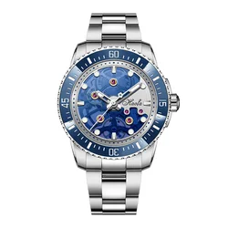 Haofa Mechanical watch Man 3D Hollow Skeleton Bezel Material Ceramics Luminous 316 Stainless Steel Automatic Movement Brand 2288