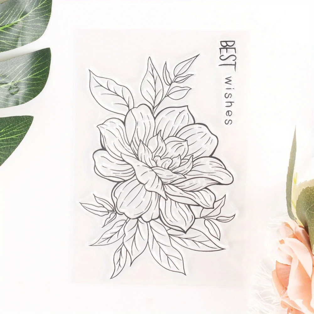 Flower Transparent Seal Stamps Vintage Floral Clear Stamp for Cards Making Decorative Photo Album Scrapbooking Journal Supplies