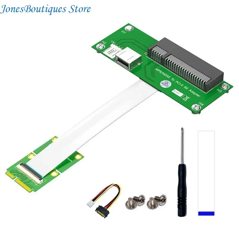 NGFF M.2 to PCIExpress +USB Extender Card with HighSpeed FPC Cable With Pad (Horizontal Installation) W8KE