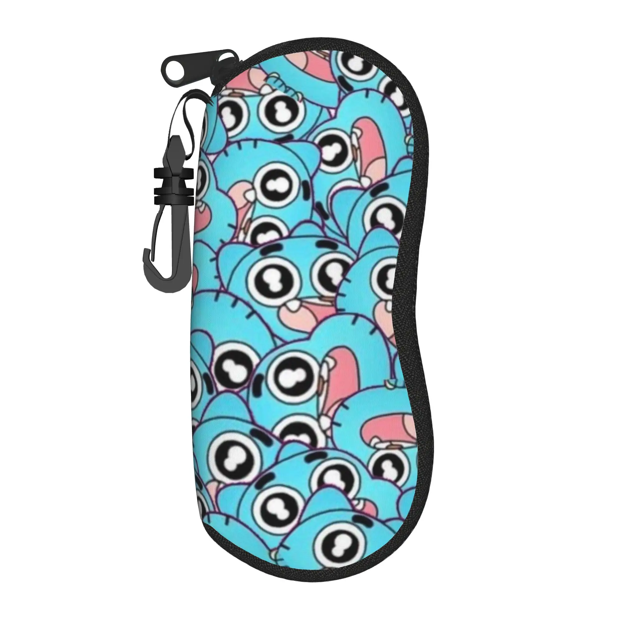 Cute The Amazing World of Gumballs Glasses Case Printing Zipper  Sunglasses Protector Cartoon Glasses Box
