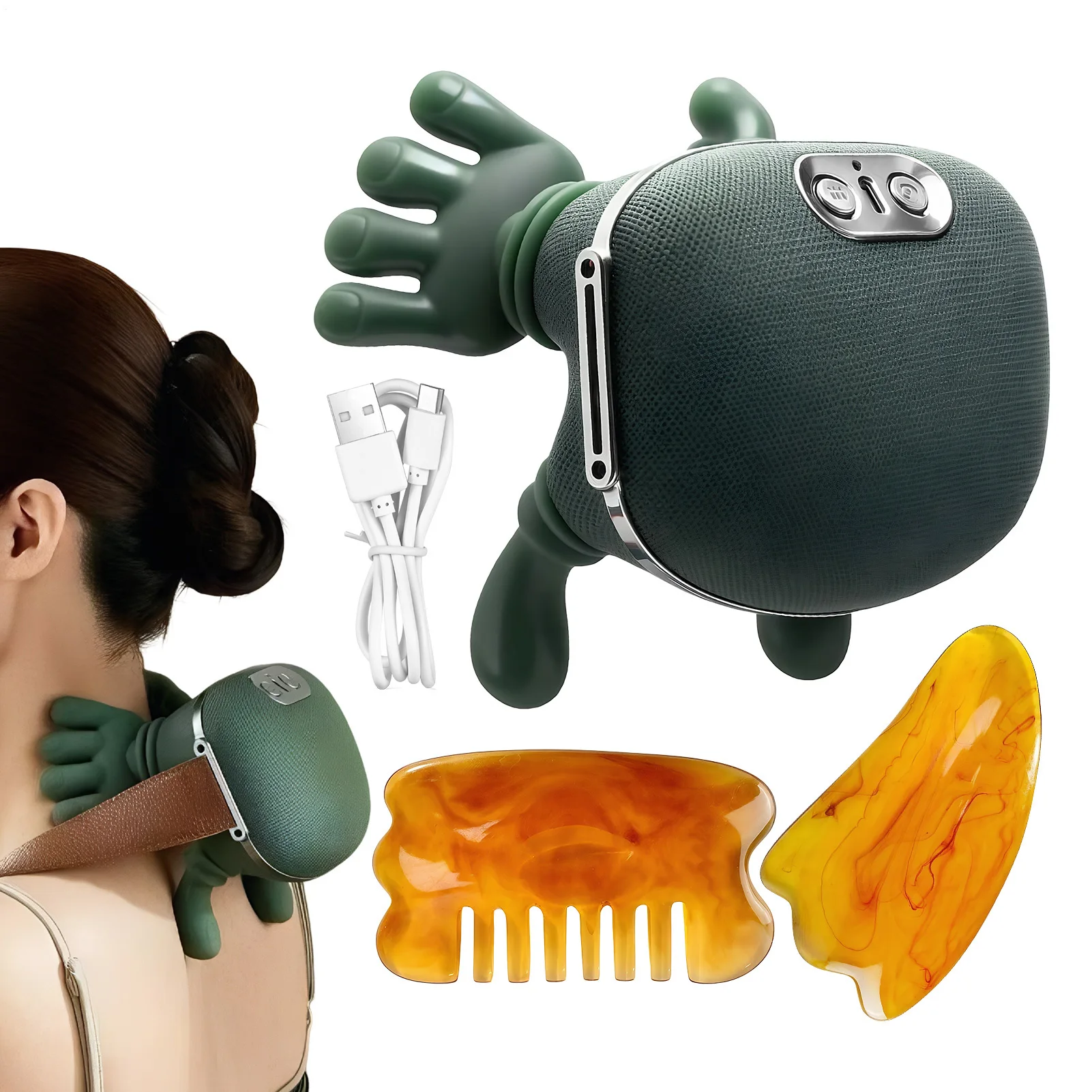 

Массажер для шеи, давление на палец, шиацус, шея, спина, плеч, массажер для шеи, трапециевидный массажер для шеи, массажер для шеи Masajeador