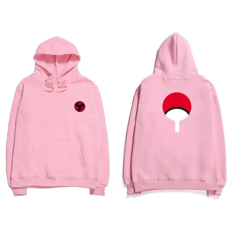 Naruto Uchiha Hoodie Sharingan Anime Print Streetwear Schwarz Unisex Herren Damen Oversized Casual Sweatshirts Langarm – Detail 6