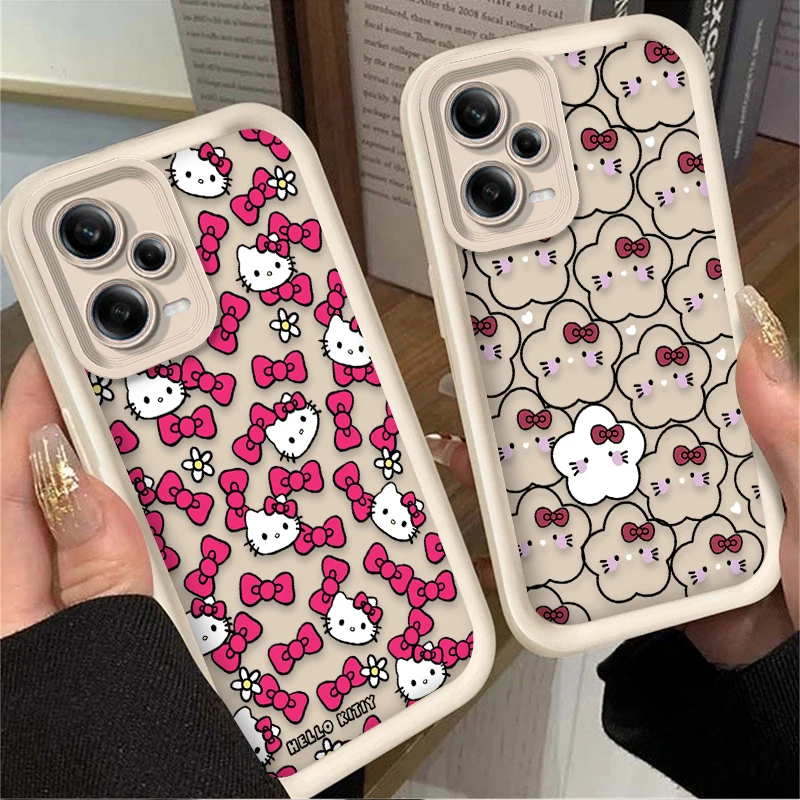 Sanrio Hello Kitty Bowknot Case for Xiaomi POCO X6 X5 X4 GT X3 NFC F3 F4 F5 F6 M5S C65 M6 Pro 4G 13T 12T 11T 13 12 11 Lite 5G NE