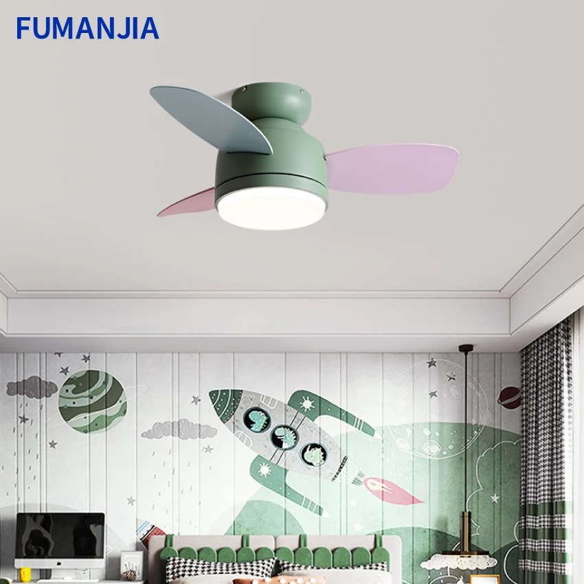 Потолочный вентилятор 32 и 38 дюймов с подсветкой и пультом дистанционного управления: идеально подходит для детских комнат и балконов! Двигатель Var - Freq, 6-скоростной, сверхтихий, энергетический - Eff
