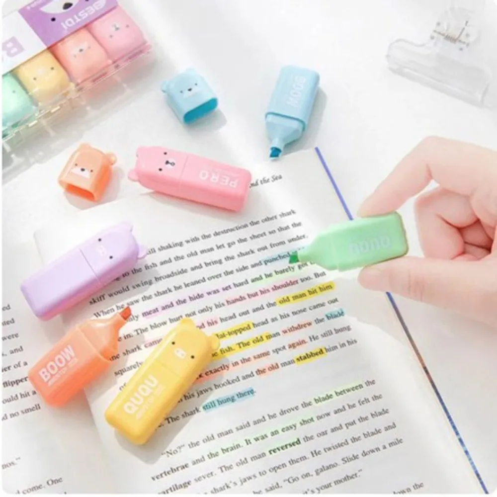 Langlebige Mini Soft Tip Text marker Stifte Faser Feder Kunststoff Farbe großvolumige Markierungen Stift große Kapazität fluor zieren den Stift Student