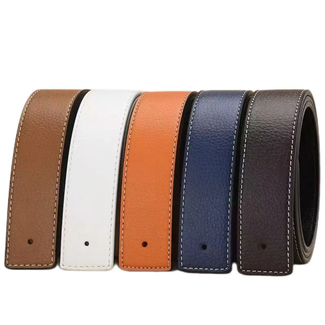 Nuevos cinturones de marca de lujo para hombre, hebilla de Pin de alta calidad, correa masculina, pretina de cuero genuino a la moda sin hebilla, Ceinture de 3,8 cm