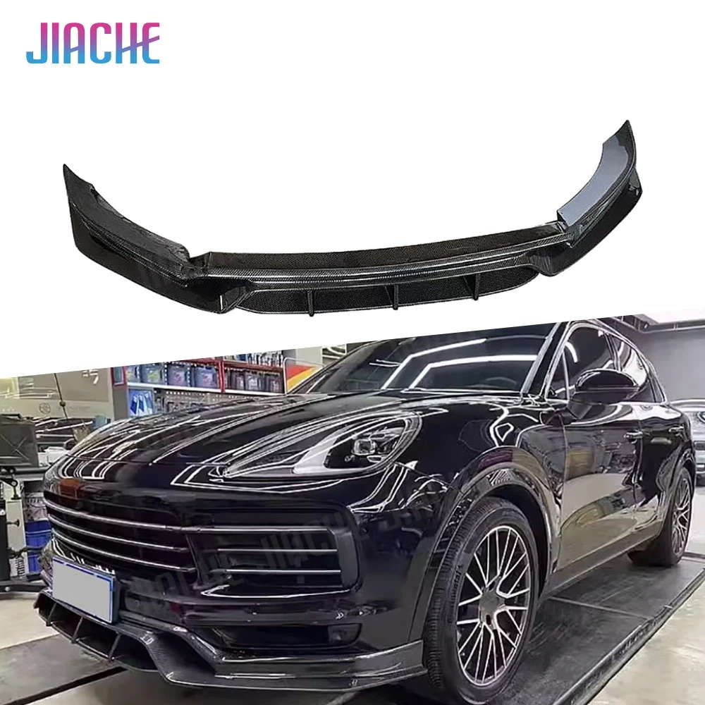 

Carbon Fiber /FRP Body Kit Front Bumper Lip spoiler for Porsche Cayenne 2019+ Modification Head Chin Shovel Guard