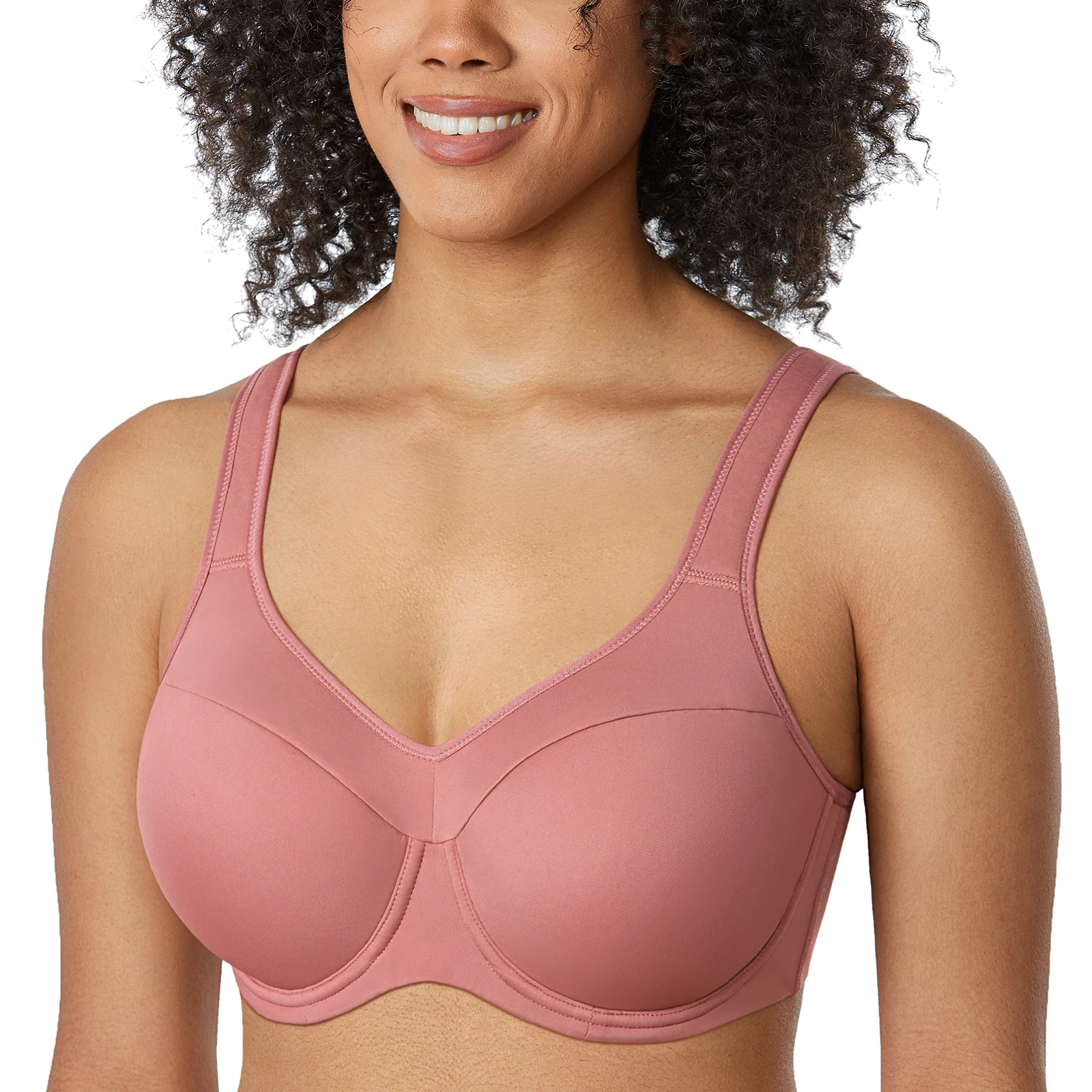 Women's Plus Size Full Coverage Lightly Lined Underwire Support Bra