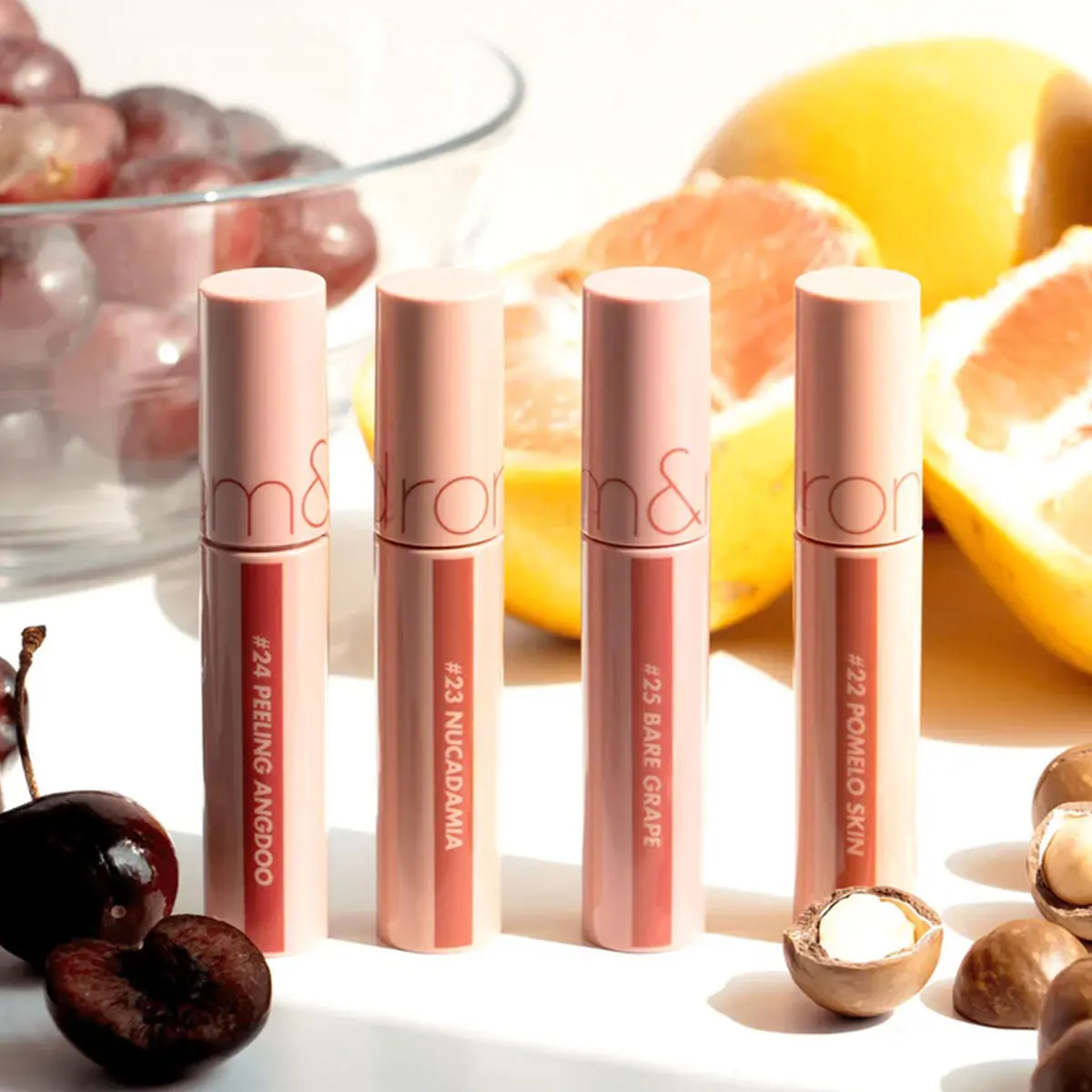 rom&nd JUICY LASTING TINT-8 ظلال، مرطب غير لزج، لمسة نهائية لامعة تدوم طويلاً، هدية، بداية جديدة، K-Beauty، مكياج كوري