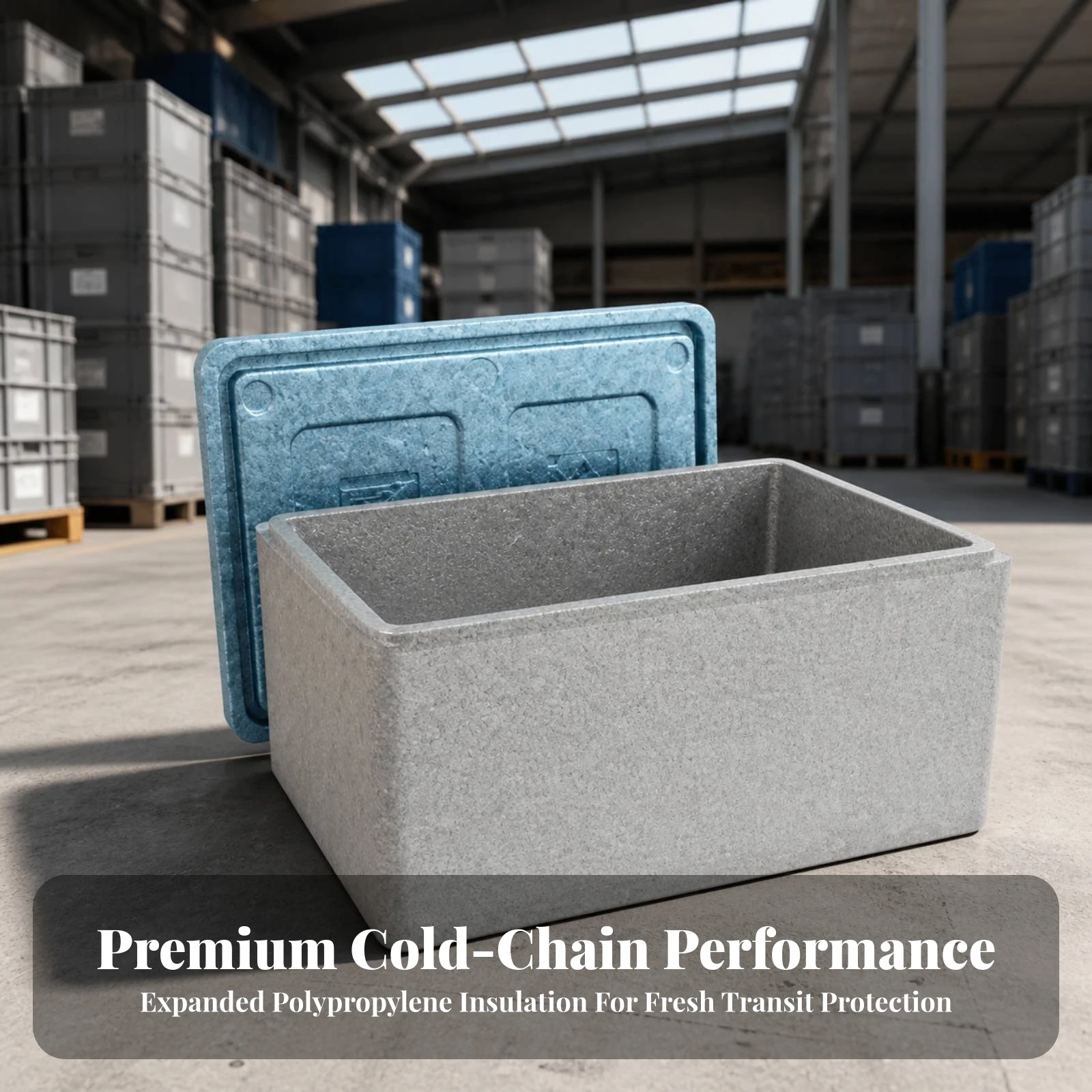 Lightweight Protective Insulated Container for Fresh Seafood and Meal Kits