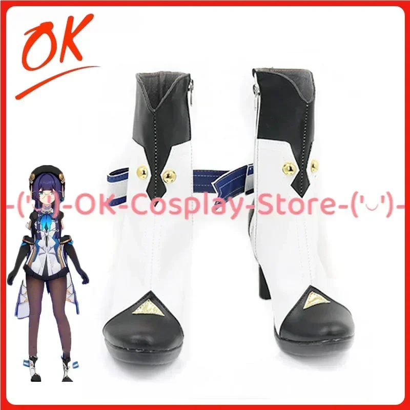 [Customized Size] Honkai Star Rail Pela Pelageya Sergeyevna Cosplay Shoes Game Roleplay Costume Halloween Party Boots PU Leather