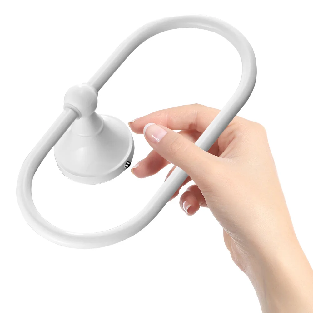 

Bathroom Towel Ring For Bathroom Rack Shelf White Wall Mount Thick Durable Copper Modern Wall Mount Towel Ring Easy