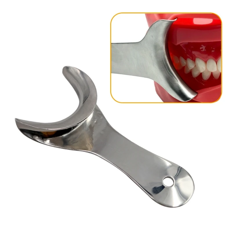 1Pcs Dental T-Shape Cheek Lip Retractor Stainless Steel Intraoral Opener Mouth Expanders for Photography Tooth Whitening