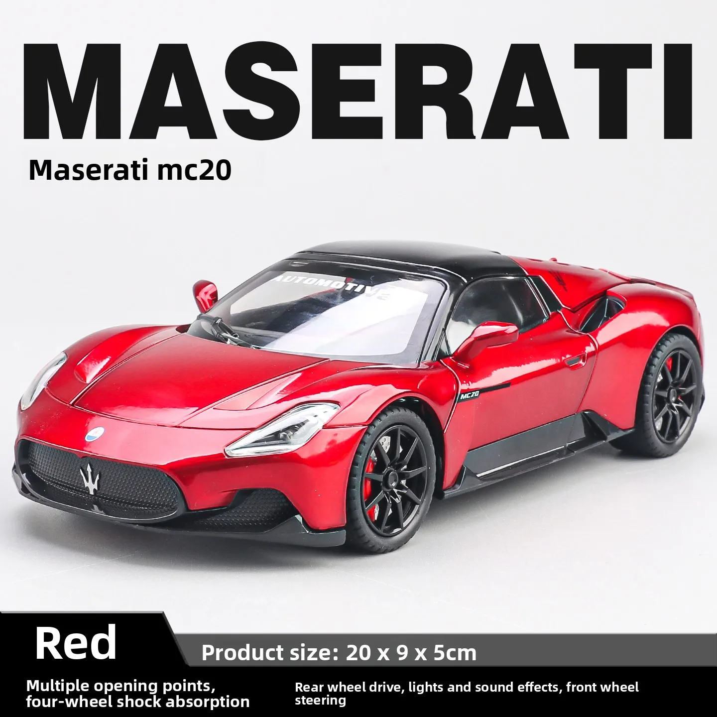 1/24 Maserati MC20 Cabrio Alloy Sports Car Model Diecast Metal