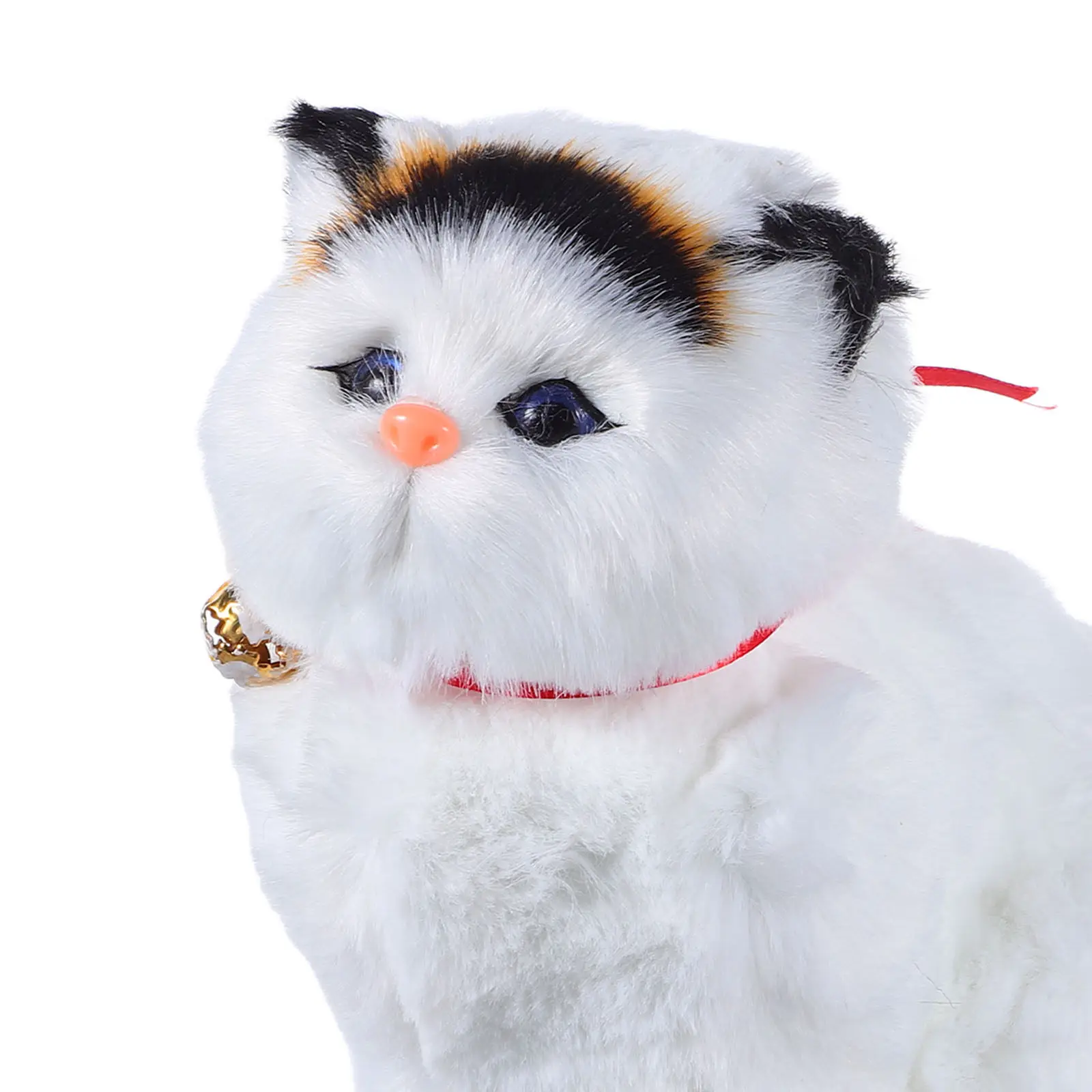 Simulation Mechanical Cat Cute Meowing Noises Doll Toy with Sound inside Fake Kitten Imitation Interactive Lifelike That Purrs
