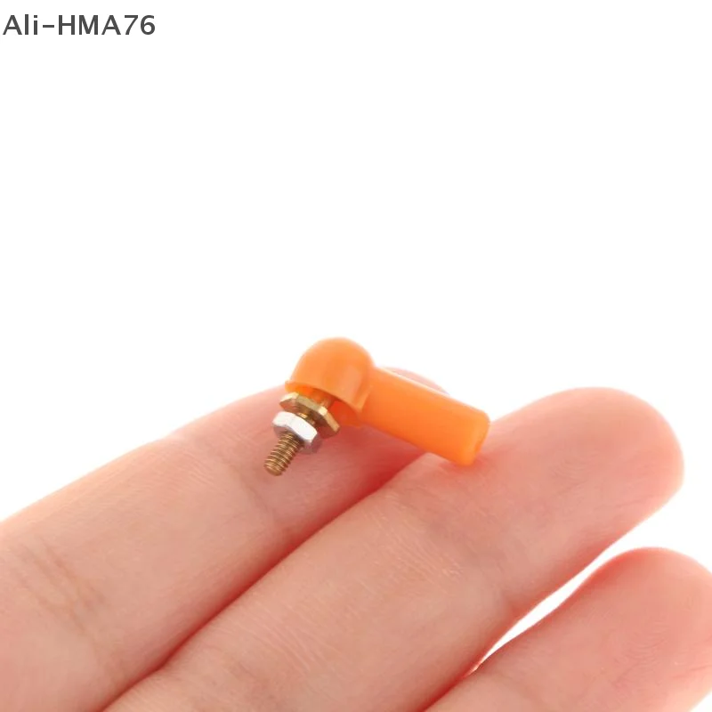 2/5 pçs diy rc barco a gasolina servo peças de reposição l16/17mm extremidade da haste m2 m3 junta esférica 2/3mm preto ligação haste cabeça esférica conector