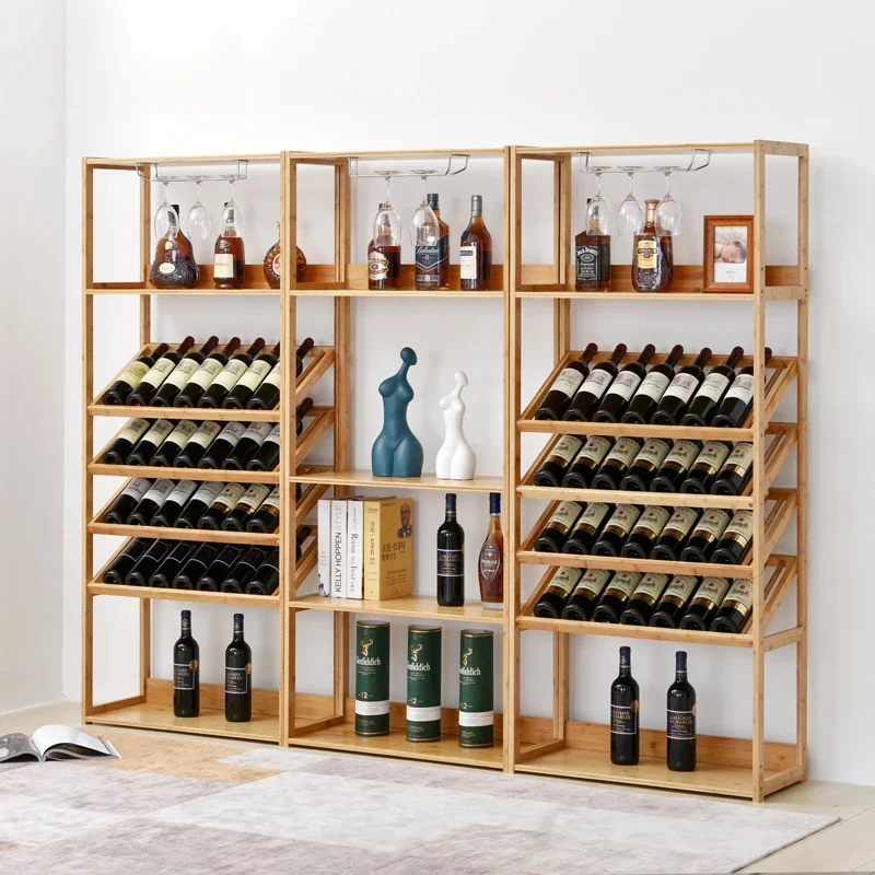 Unique Nordic Wine Rack Living Room Indoor Minimalist Corner Design Kitchen Cabinets Metal Display Vitrina Vinos Home Furniture