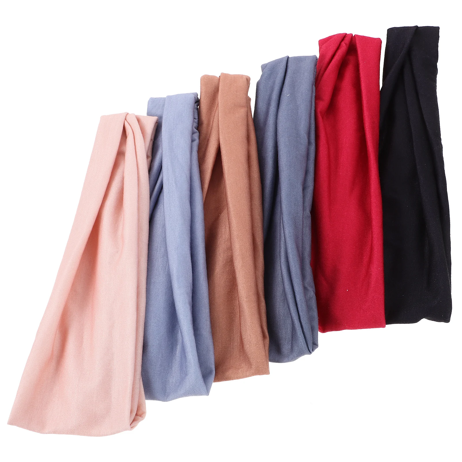 

6 pcs Sports Headbands For Women 6 Colors Breathable Non Slip Yoga Running Fitness Sweatband Workout Accessories