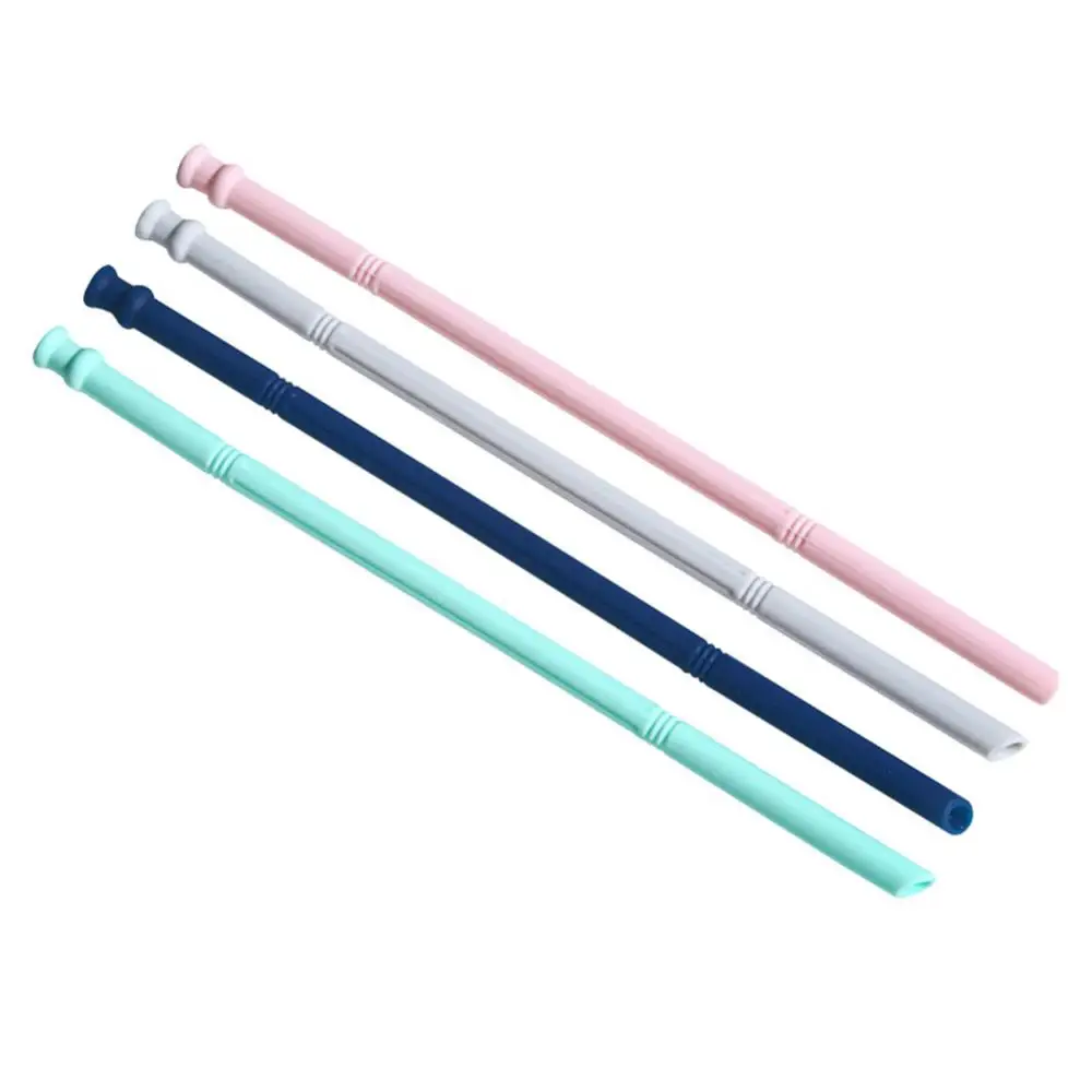 Water Cup Straw Silicone Reusable Food Grade Drinkware Long Flexible Kitchen Accessories Childrens Supplementary Straw Colorful