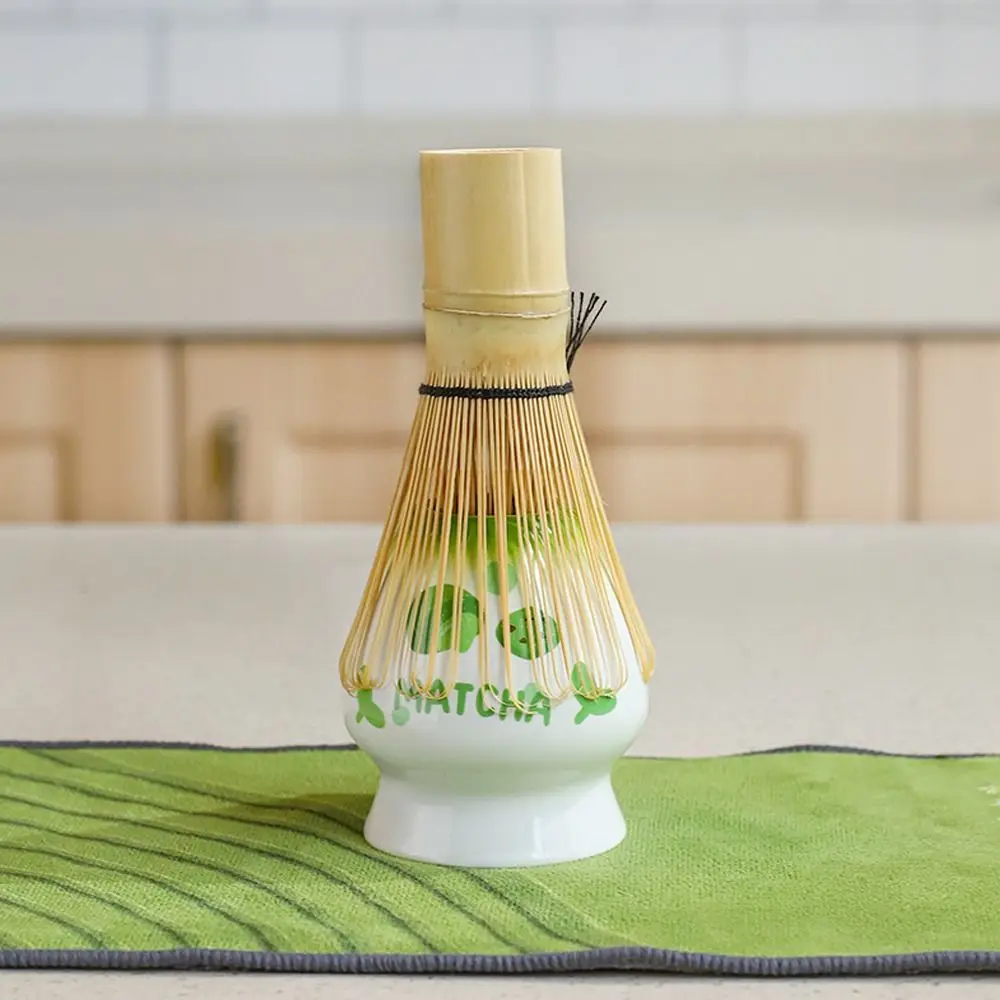 

4PCS New Bamboo Ceramic Japanese Matcha Tea Set Food Grade Reusable Matcha Stirring Brush Safe Japanese Chasen