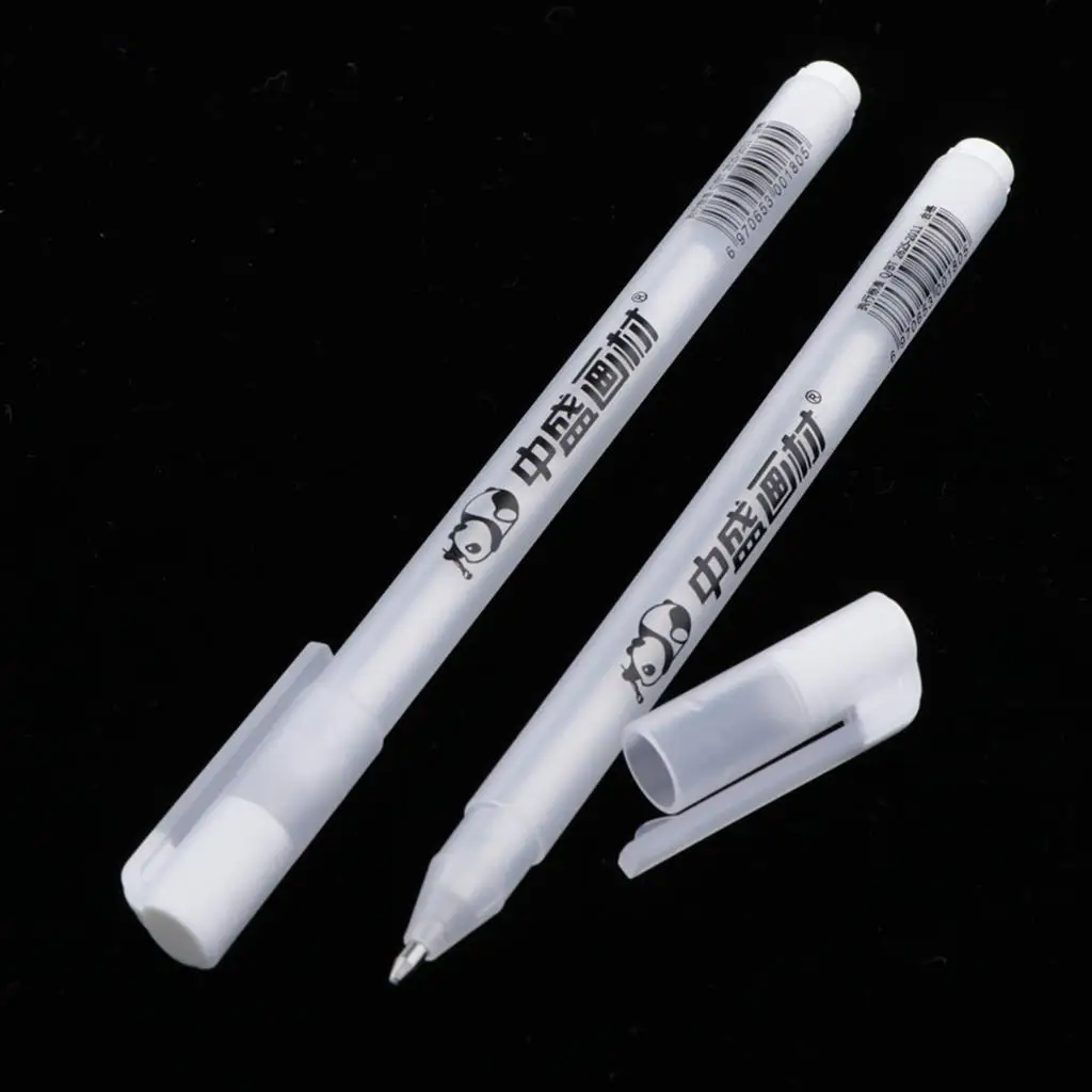 Water Base Paint Markers White 0.8mm Acrylic Ink Pens Set for Crafting Custom Mugs and Decorations