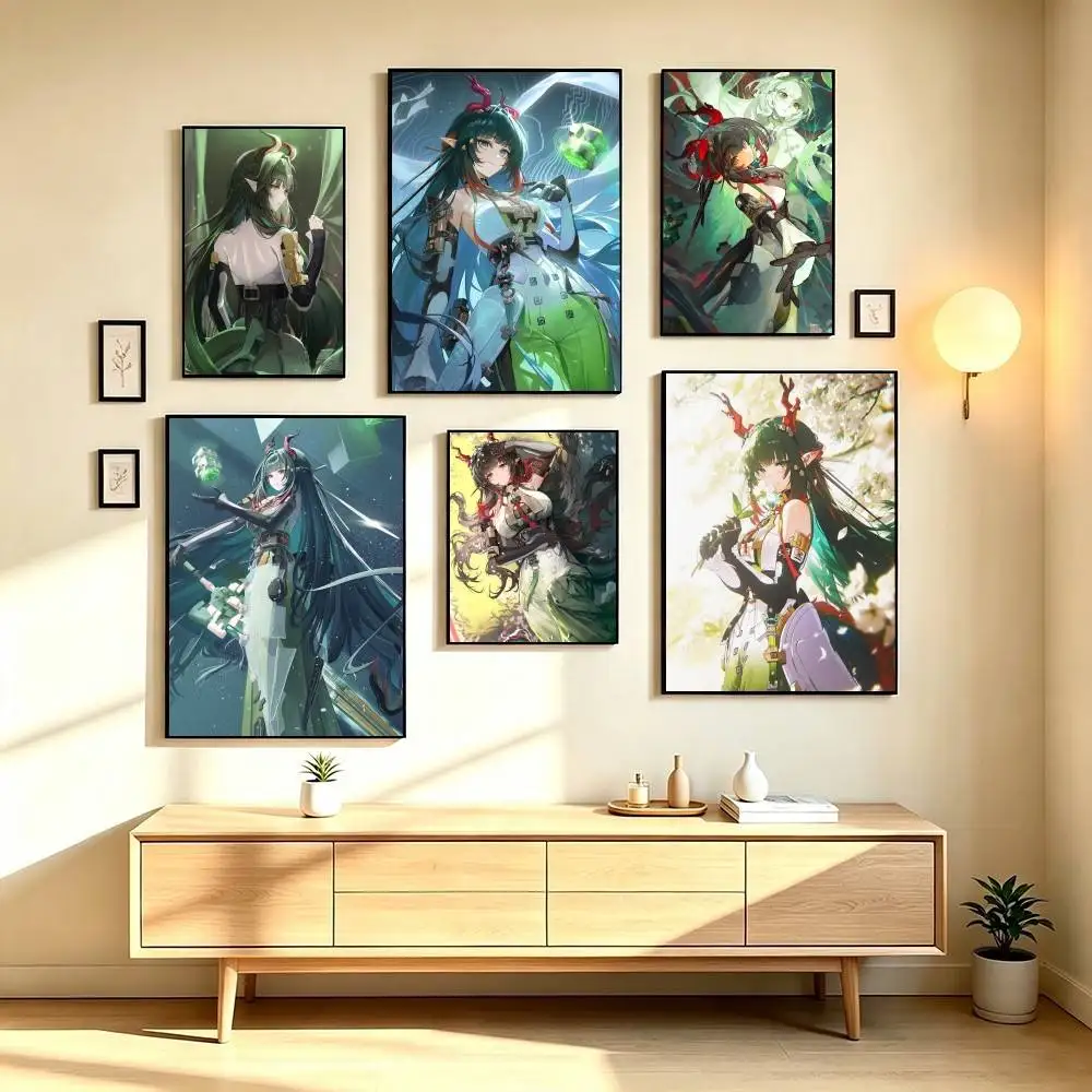 A-Arknights Endfield Zhuang Fangyi Poster High Quality Dorm Living Room Aesthetic Wall Decoration Painting Stickers Gift