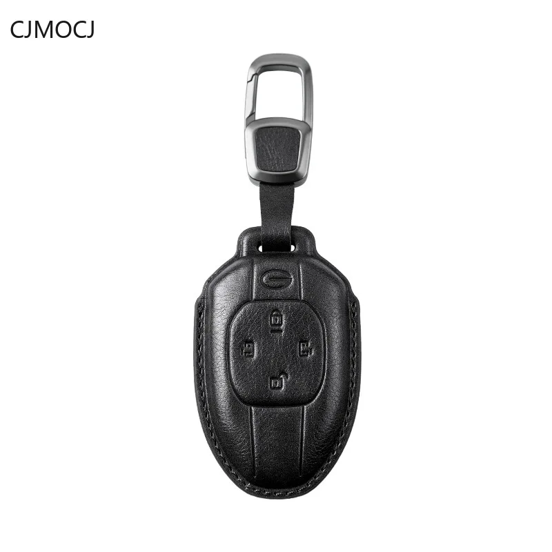 For GAC Trumpchi M8 E9 GS3 GS8 Key Case Cover, Genuine Leather Protective Car Key Fob Shell，Keychain, Trumpchi Accessories