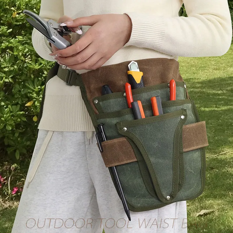 

[Garden Tool Belt] Garden Tool Belt - Garden Canvas Belt - Tool Bag with Multiple Pocket Storage - Portable Men Women tool Bag