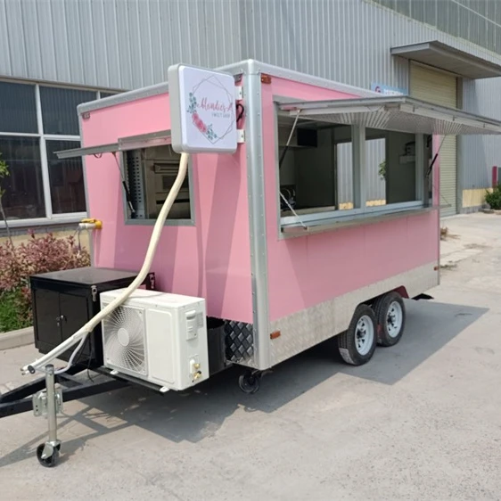 Customized USA Standard Concession Trailer Cart With Grill Fryer Cheap Mobile Food Trailer Price For Sale