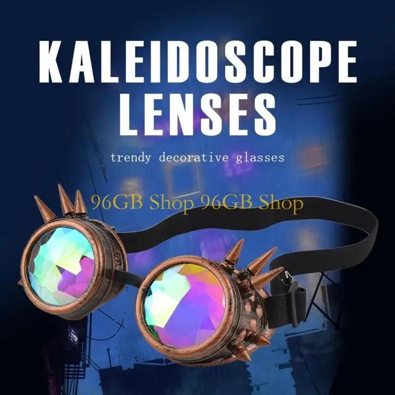 

96GB Rave Lens Festival Goggle Rainbow Sunglass Prism Refraction Glasses