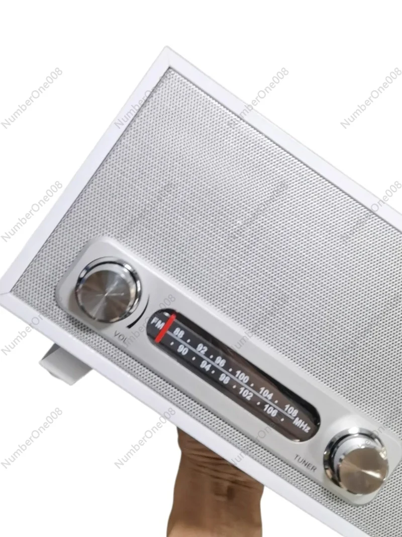 Vintage Wood Bluetooth Radio Speaker Stereo Clock Radio with Alarm Clock