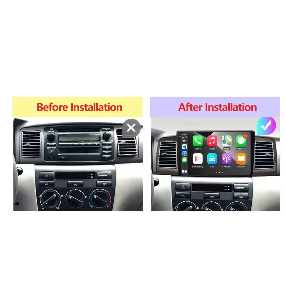 Android Auto For Toyota Corolla E130 E120 2000 - 2004 Radio Car Multimedia Player GPS Navigation Screen 4GLte 5G WIFI DSP Stereo image 6