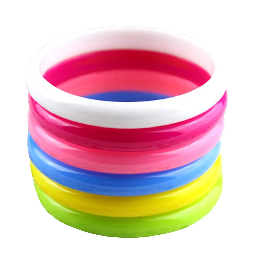 

48 Pcs Gifts for Stocking Stuffers Candy Color Bangle Fashion Korean Child Miss