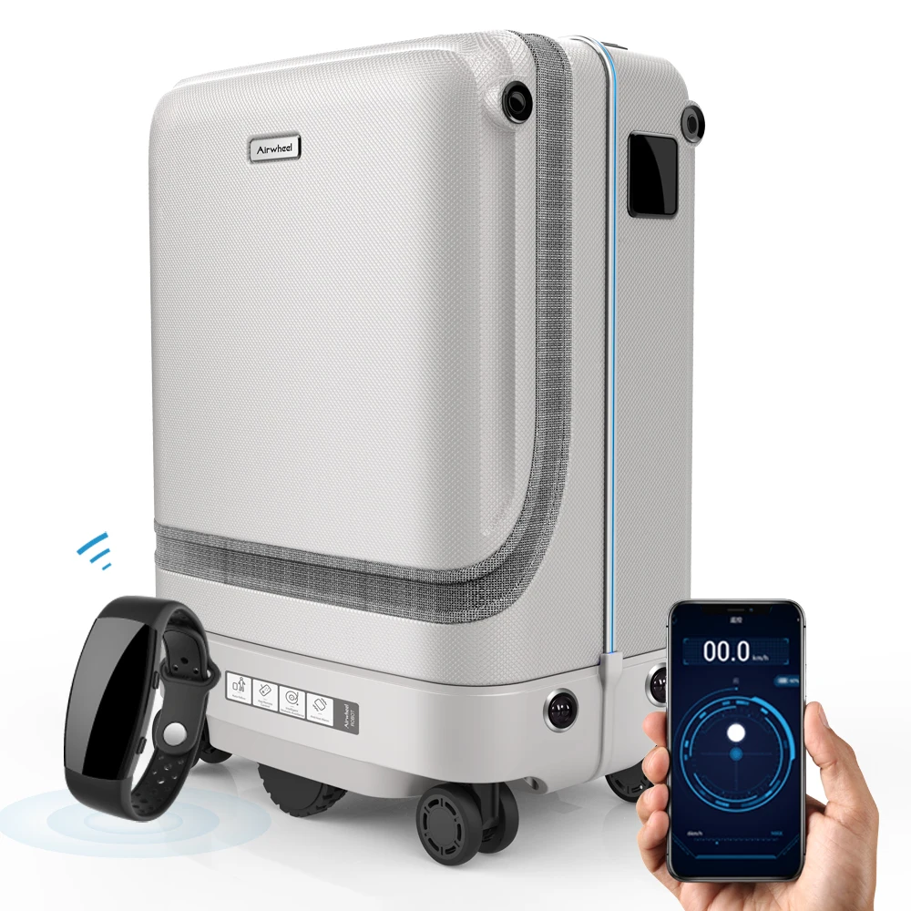 Adecuado para AIRWHEEL SR5, equipaje de seguimiento automático, maleta de 20 pulgadas con gran capacidad, tamaño de cabina para bolsa de viaje de negocios para mujer