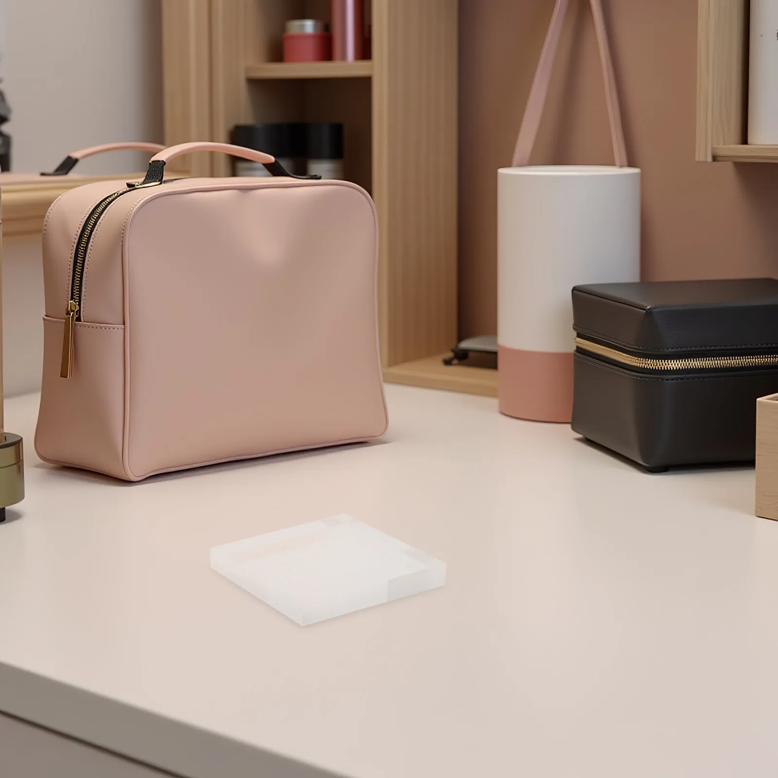 

2 шт. прозрачные акриловые подставки-кубы для ювелирных изделий, высокопрозрачные квадратные держатели для колец, для бутиков и демонстрационных витрин