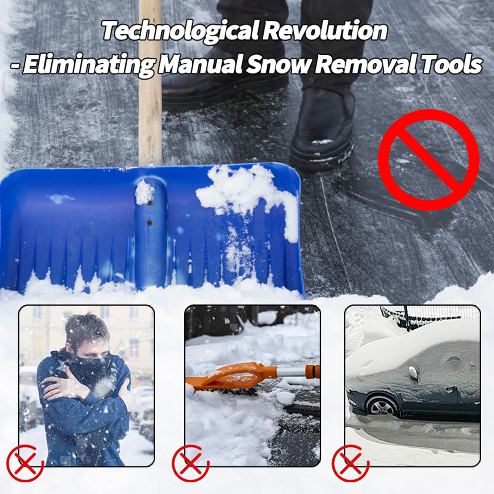 Car Snow Remover Charger Portable Deicer Deicing Car Snow Removal Instrument Electromagnetic Antifreeze Snow Removal Instrument