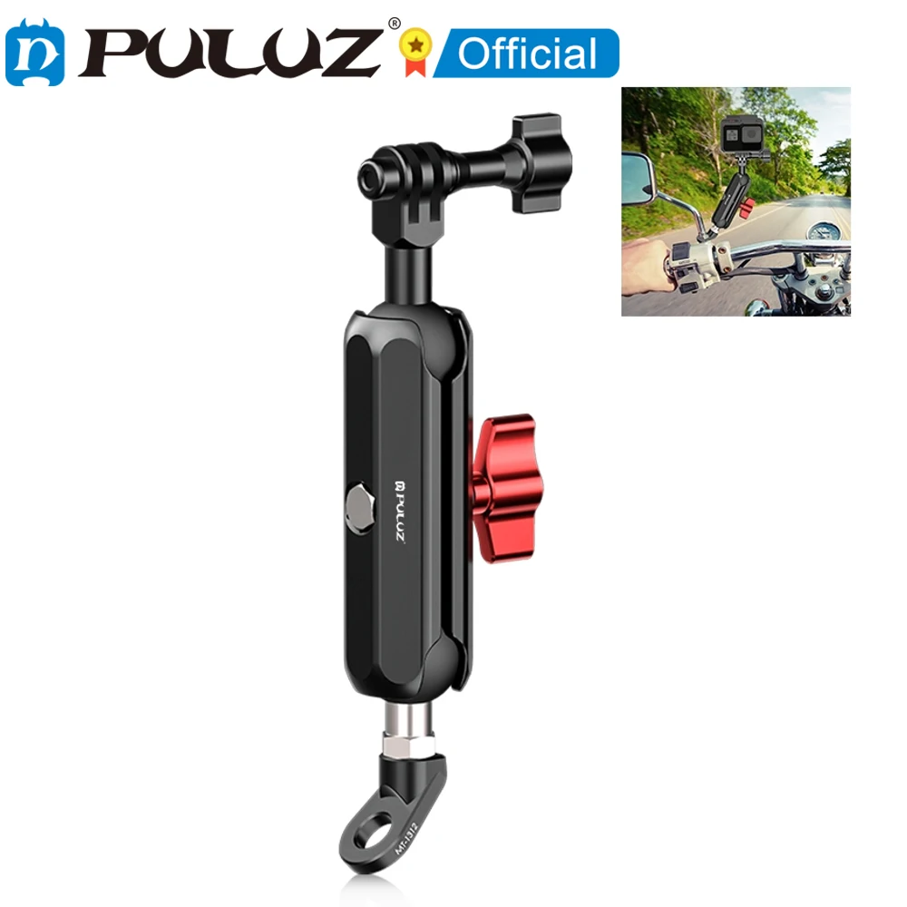 

PULUZ Motorcycle Rearview Oblique CNC Metal Magic Arm Rod Mount