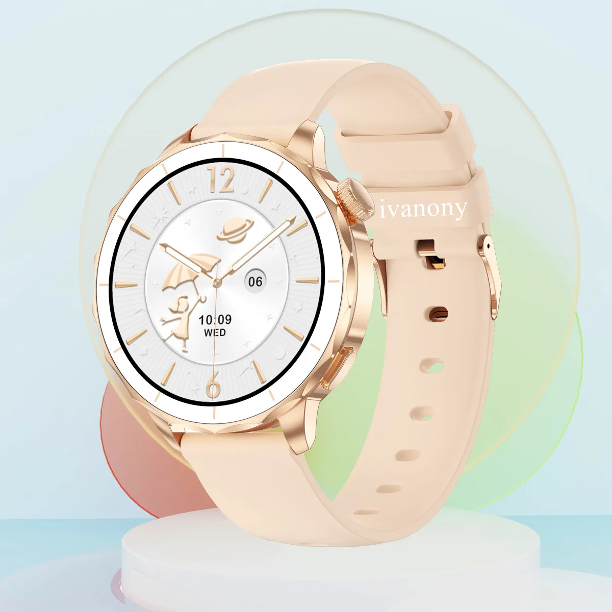 

Smart Women Watch 4GB/ROM Voice Assistant Reply Whatsapp Message Support TWS Connect Navigation Amoled Fitness Tracker Watch