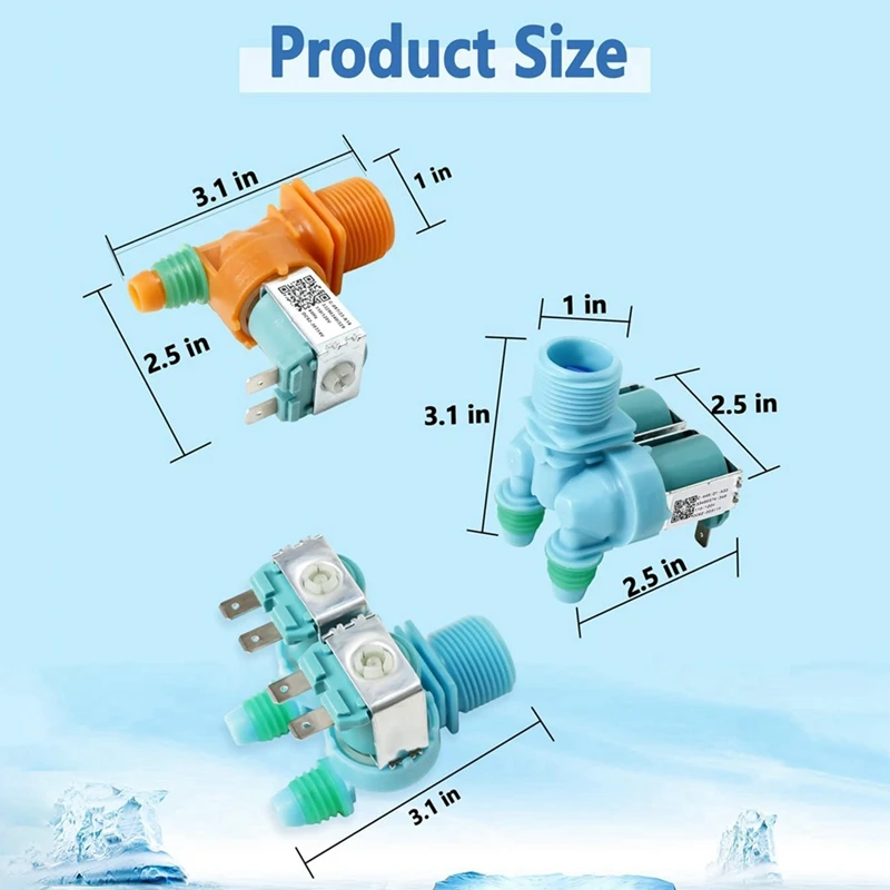 วาล์วน้ำเข้าสำหรับเครื่องซักผ้าซัมซุง, DC62-00311F และ DC62-30314V เปลี่ยน AP5966624 EAP11719654 PS11719654