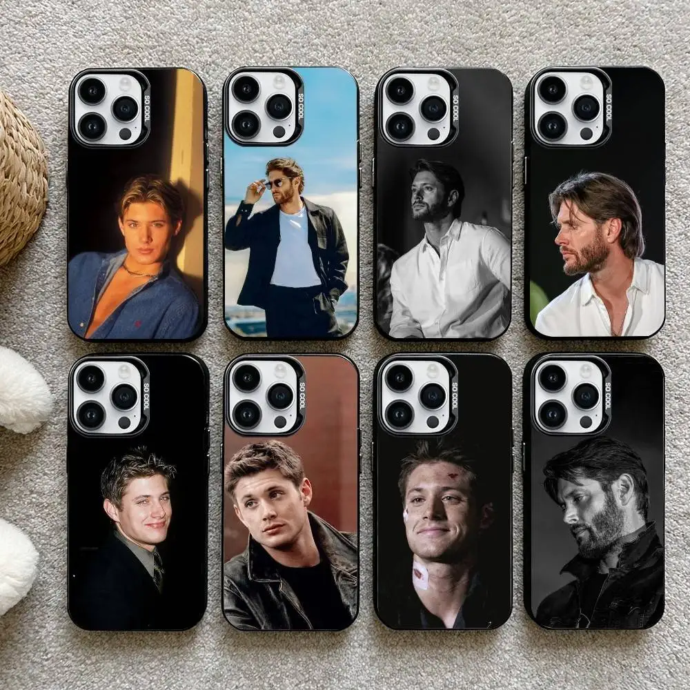 

J-Jensen A-Ackles Phone Case For iPhone17, 16,15,14,13,12 Pro Max Black Candy Matte Shockproof Cover
