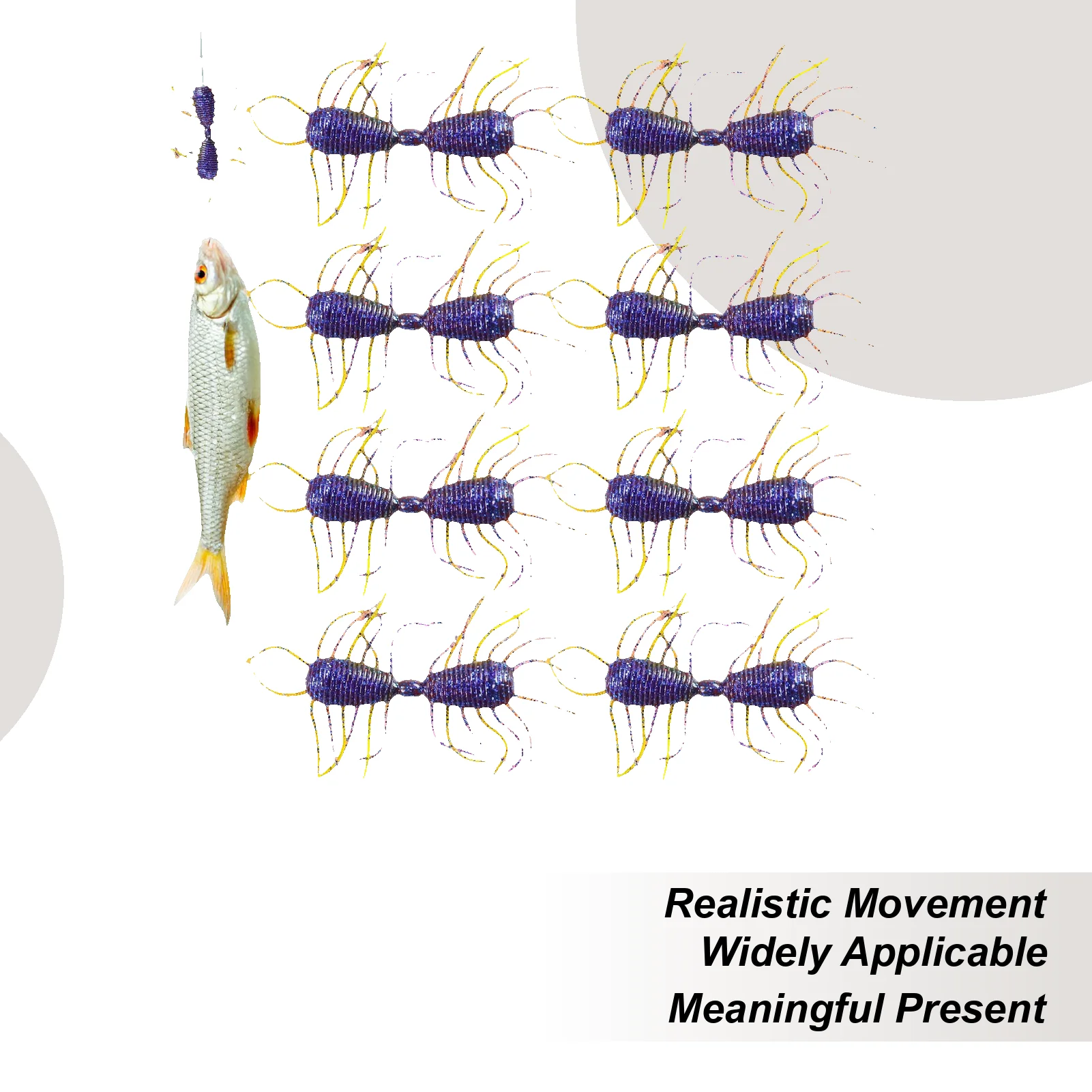 

Рыболовная приманка, мягкая приманка для сома, 8 шт., силиконовые приманки для плавания для озера, судака, реки, соленой воды, банка, форель, каяк, берег, рыбалка, щука