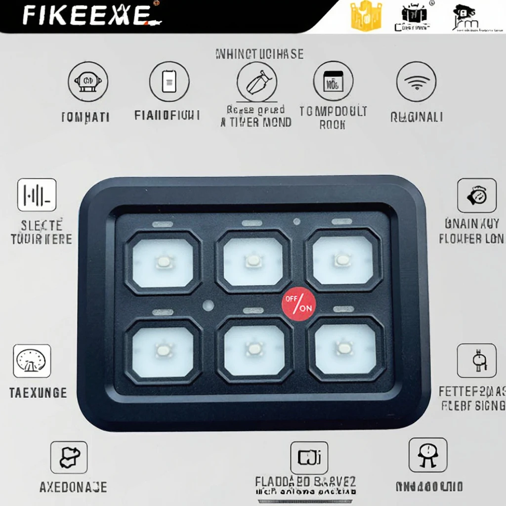 6 Gang Auto Power Plus Automatic Dimmable Switch Panel IP67 Rated 30A 12V Circuit Control Box Relay System