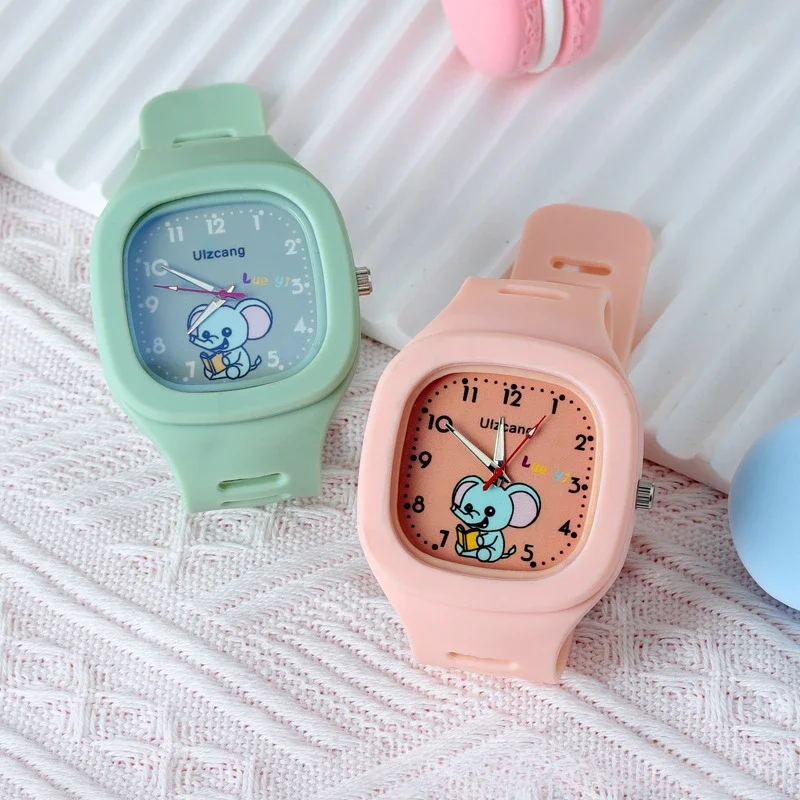 Children's Watch Square Quartz Watch Night Light Sports Student Cartoon Watch