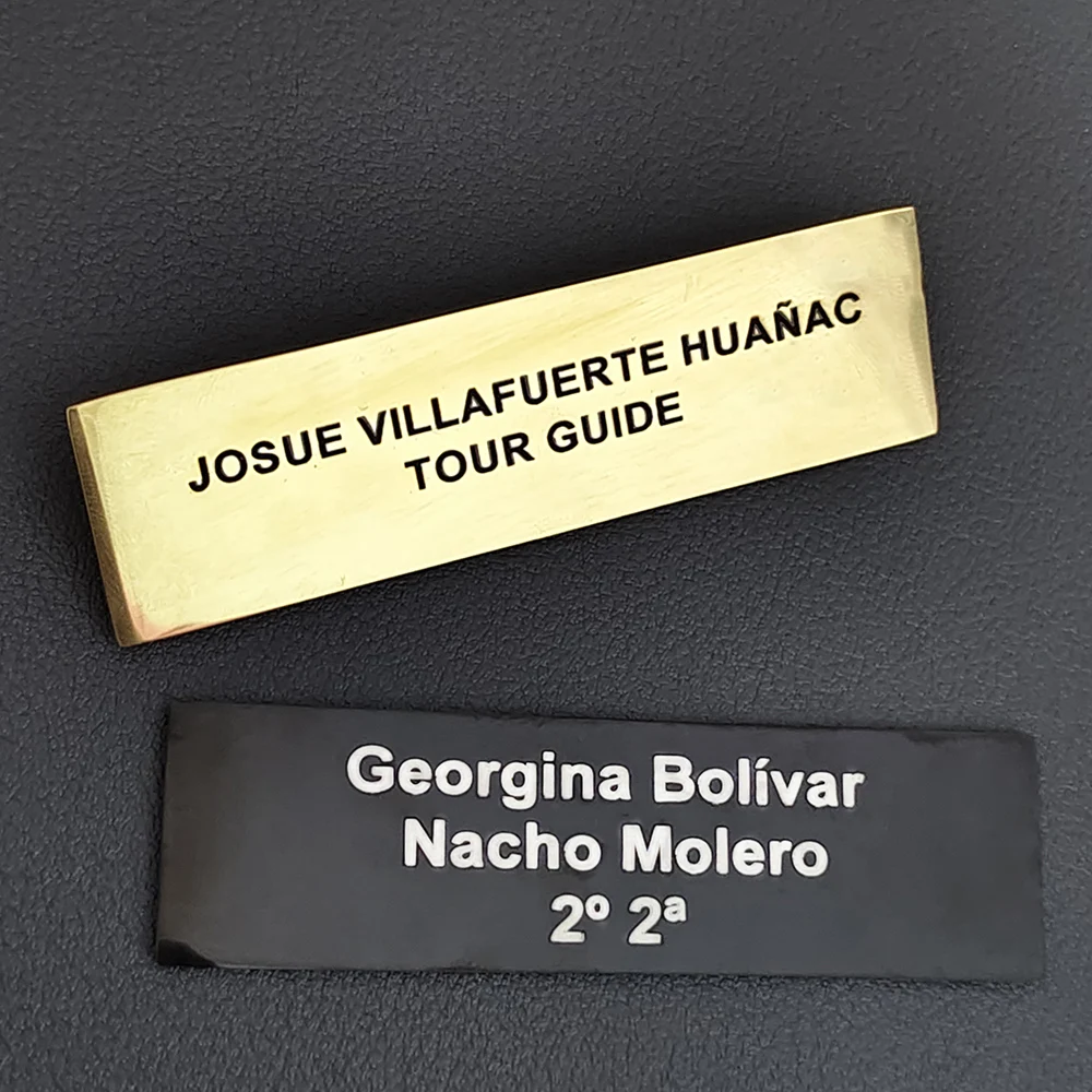 

Personalized Customized Fashion Logo Text Engraved Name ID Tag Brooch Stainless Steel Mailbox Badges Size 7*2CM ID Tag Plate