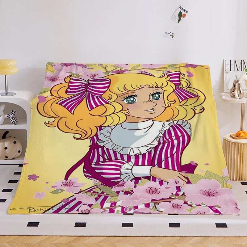 Anime canapé couvertures pour l'hiver b-candy b-candy mignon microfibre literie lit chaud polaire Camping moelleux doux couvertures King Size