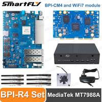 Banana Pi BPI-R4 Router board With BPI-R4-NIC-BE14 wifi7 module Set 4G/8G MediaTek MT7988A (Filogic 880) Internet Service Router