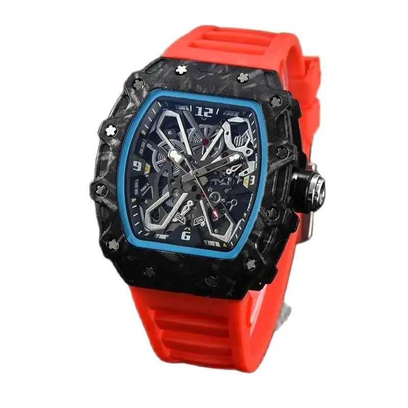 New men\'s watch wholesale color line skeleton dial quartz watch simple fashion watch