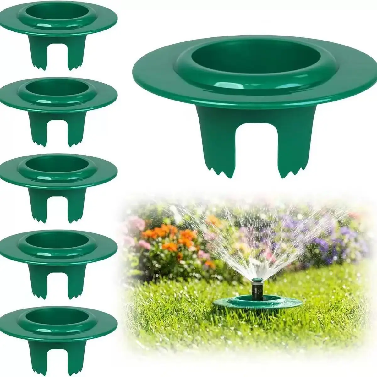 Green Plastic Sprinkler Head Protectors 6/12pcs Irrigation Guard Covers For Mower Protection Easily Install
