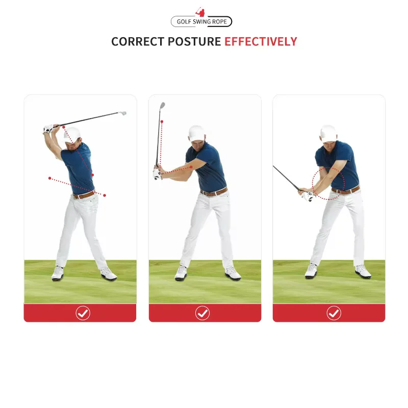 

1 шт. тренировочные веревки для гольфа, регулируемые аксессуары для коррекции осанки в помещении, аксессуары для гольфа